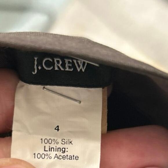 J Crew 100% Silk Taffeta Vintage Y2K Chocolate Brown Party Dress Size 4 - Picture 14 of 14